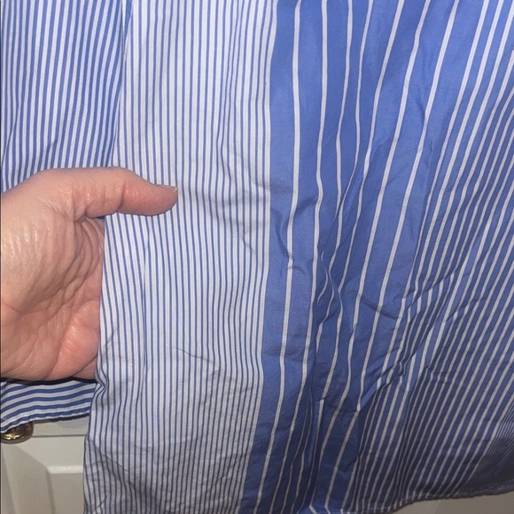 J. McLaughlin Navy and White Striped Women’s Shirt - Picture 7 of 7